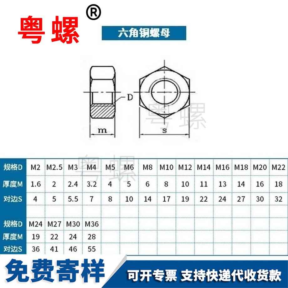 批發(fā)黃大慶銅螺母