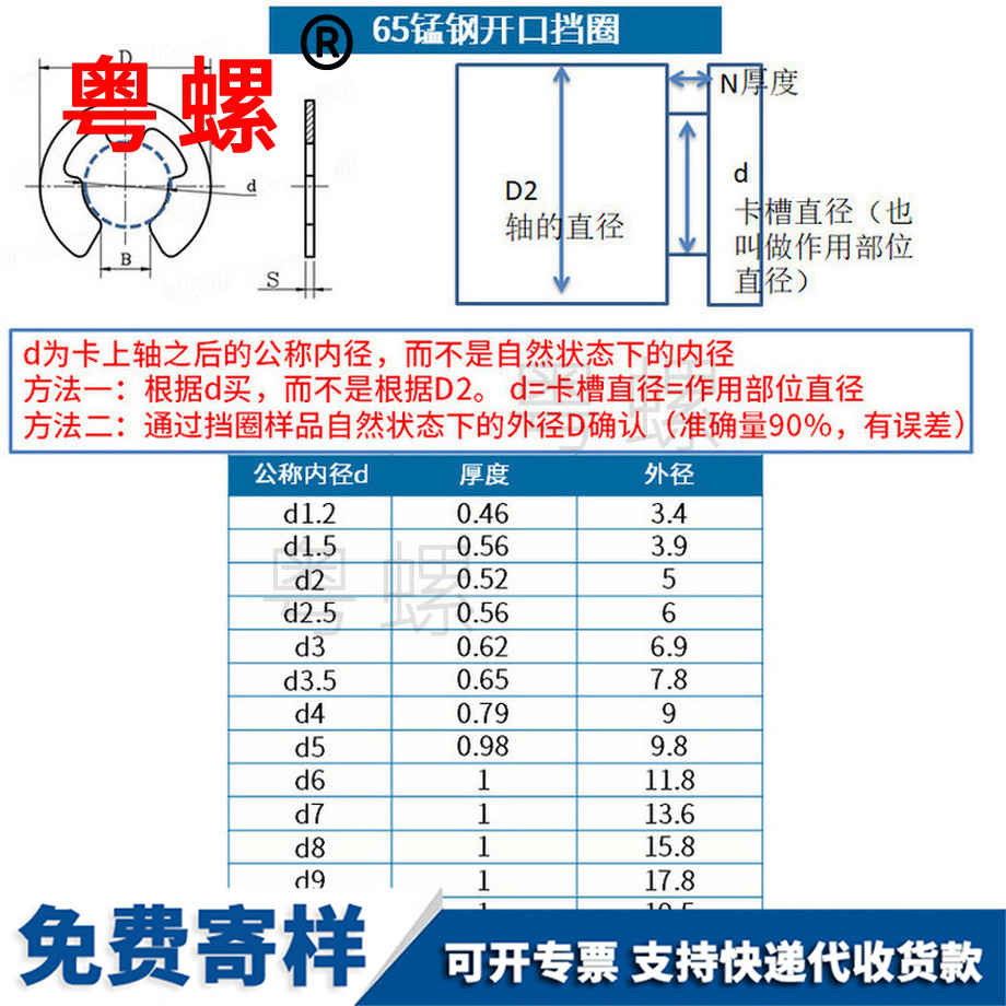 批發(fā)錳鋼e型卡簧