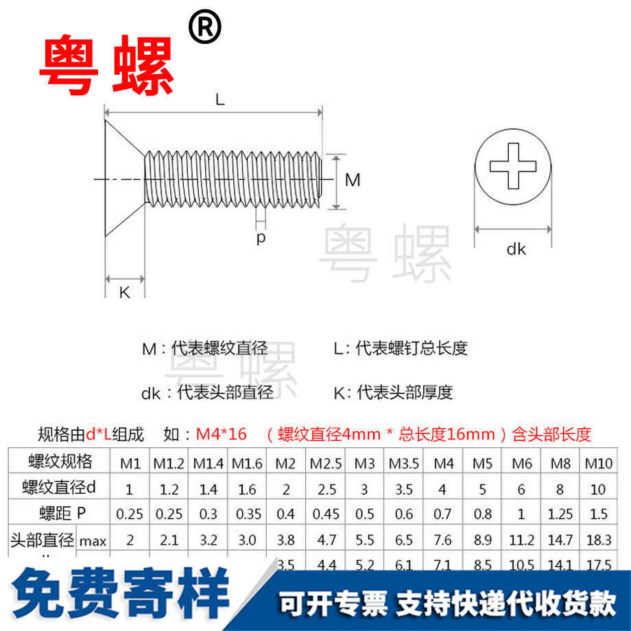 阜新沉頭阜新十字螺絲