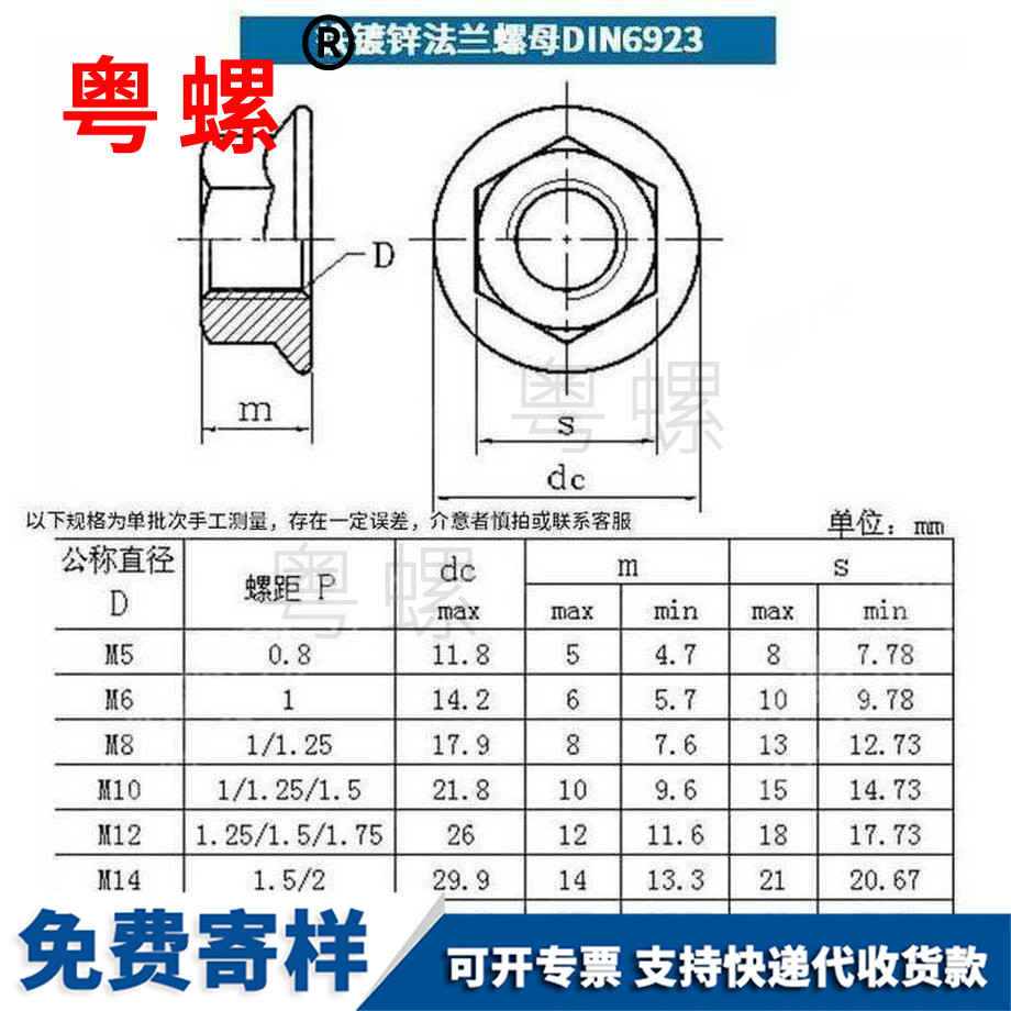 訂做鐵帶齒阜新法蘭螺母