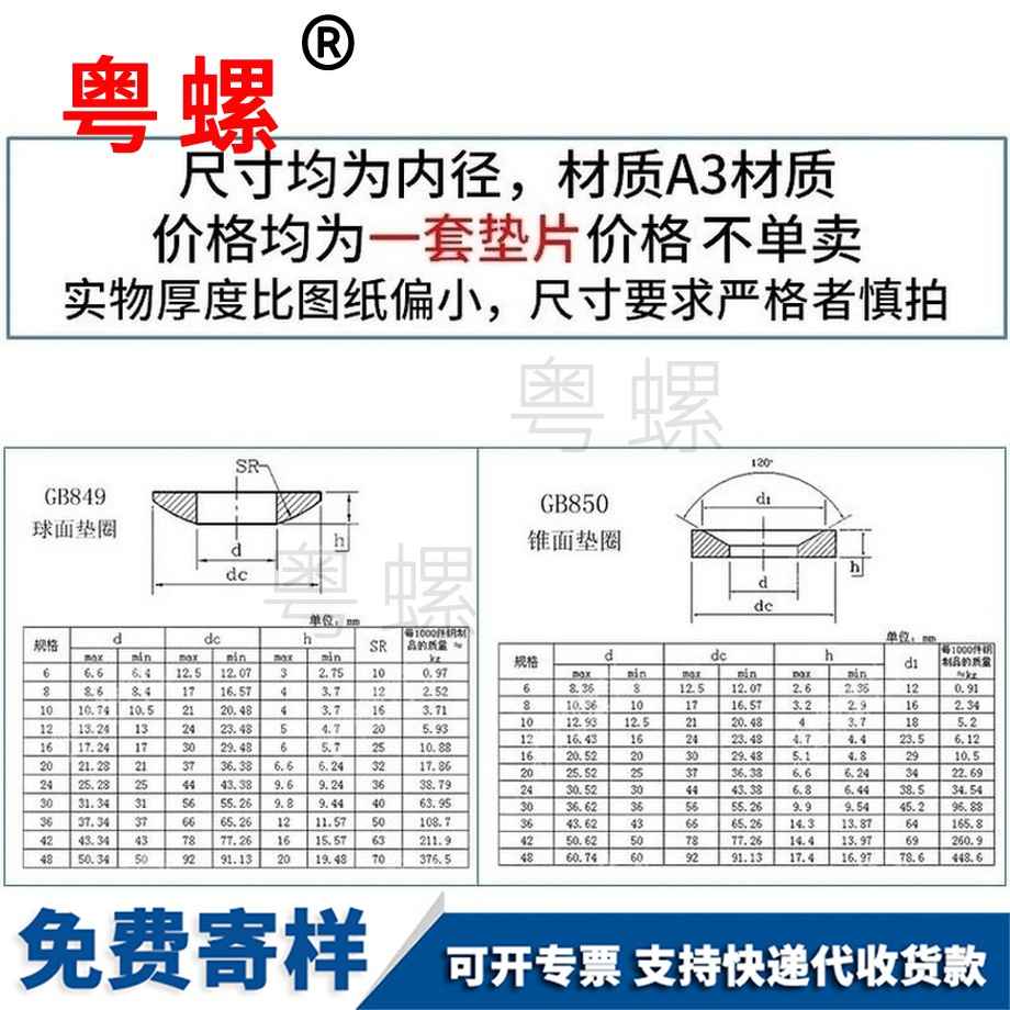 生產(chǎn)GB849球面墊圈